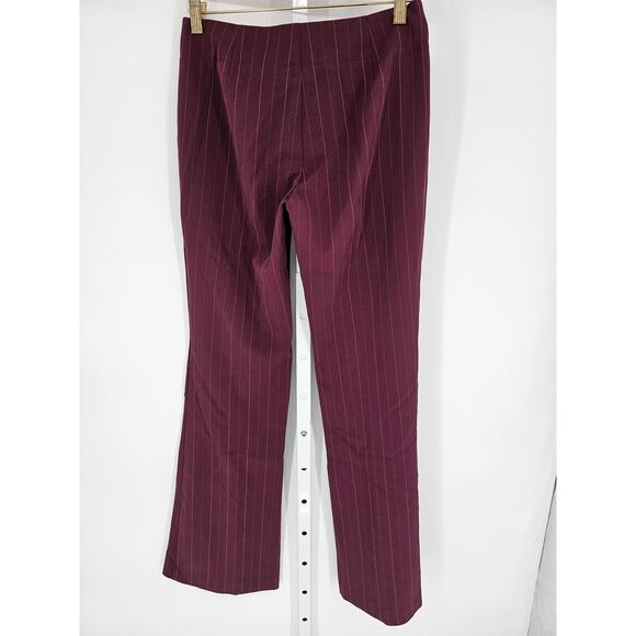 Y2K Byer Wear Women's Purple Striped Polyester Straight Leg Dress Pants Size 3 - Picture 1 of 4